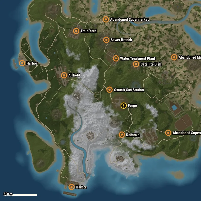 Map of three recycler wrecks