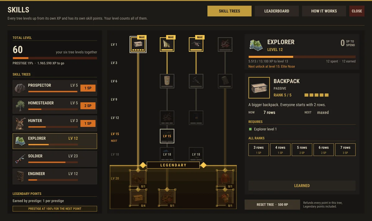 The Explorer tree